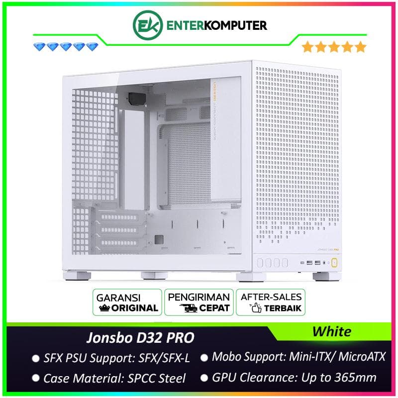 Jonsbo D32 PRO M-ATX High-performance Small Case - White - foto 1