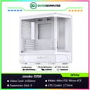 Jonsbo D200 M-ATX Panoramic Curved Glass Case - White - foto 1