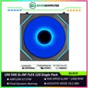 LIAN LI UNI FAN SL-INF FLEX 120 BLACK Single Pack - Multiple Control Modes - Three-Zone ARGB Lighting with Fan Blade - Side Infinity Mirror and Edge Lighting Effects - 12SLIN1F1B - foto 1