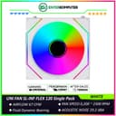 LIAN LI UNI FAN SL-INF FLEX 120 WHITE Single Pack - Multiple Control Modes - Three-Zone ARGB Lighting with Fan Blade - Side Infinity Mirror and Edge Lighting Effects - 12SLIN1F1W - foto 1