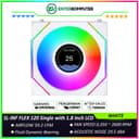 LIAN LI UNI FAN SL-INF FLEX 120 WHITE Single Pack with 1.8 Inch LCD Display - Multiple Control Modes - Three-Zone ARGB Lighting with Fan Blade - Side Infinity Mirror and Edge Lighting Effects - 12SLIND1F1W - foto 1