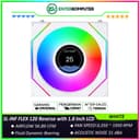 LIAN LI UNI FAN SL-INF FLEX 120 Reverse Blade WHITE Single Pack with 1.8 Inch LCD Display - Multiple Control Modes - Three-Zone ARGB Lighting with Fan Blade - Side Infinity Mirror and Edge Lighting Effects - 12RSLIND1F1W - foto 1