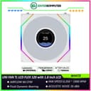 LIAN LI UNI FAN TL LCD FLEX 120 WHITE Single Pack with 1.8 Inch LCD Display - Multiple Control Modes - Infinity Mirror ARGB Lighting with A Cleaner - Unified Visual Design - 12TLLCD1F1W - foto 1