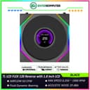 LIAN LI UNI FAN TL LCD FLEX 120 Reverse Blade BLACK Single Pack with 1.8 Inch LCD Display - Multiple Control Modes - Infinity Mirror ARGB Lighting with A Cleaner - Unified Visual Design - 12RTLLCD1F1B - foto 1