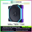 LIAN LI UNI FAN SL FLEX 120 BLACK Single Pack - Dual Control Modes - Dual-Sided Infinity Mirrors and Independently Controlled ARGB Zones Create Layered Illumination From Every Angle - 12SL1F1B - foto 1