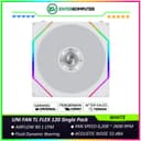 LIAN LI UNI FAN TL FLEX 120 WHITE Single Pack - Multiple Control Modes - Infinity Mirror ARGB Lighting with A Cleaner - Unified Visual Design - 12TL1F1W - foto 1