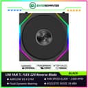 LIAN LI UNI FAN TL FLEX 120 Reverse Blade BLACK Single Pack - Multiple Control Modes - Infinity Mirror ARGB Lighting with A Cleaner - Unified Visual Design - 12RTL1F1B - foto 1