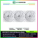LIAN LI UNI FAN TL FLEX 120 Reverse Blade WHITE Triple Pack with Controller - Multiple Control Modes - Infinity Mirror ARGB Lighting with A Cleaner - Unified Visual Design - 12RTL1F3W - foto 1