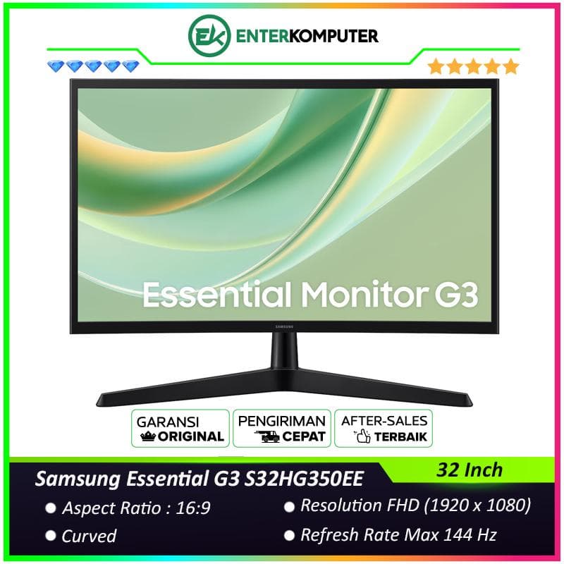 Samsung Essential G3 S32HG350EE 32 Inch FHD 144Hz Curved Monitor - foto 1