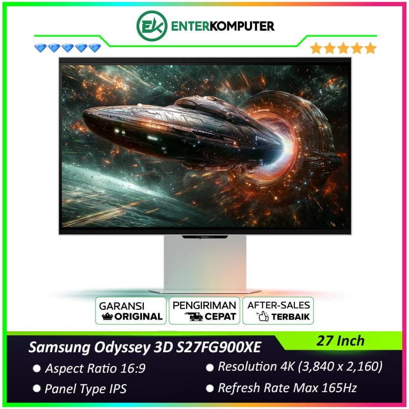 Samsung Odyssey 3D S27FG900XE 27 Inch 4K IPS 165Hz HDR10 Gaming Monitor - foto 1