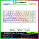 1STPLAYER DK6.0 White (Tenkeyless) Gaming Mechanical Keyboard 87 Keys Layout (Red Switch) - Gasket Structure - RGB Backligting - ABS Keycap - Side Decorative Light Design - foto 1