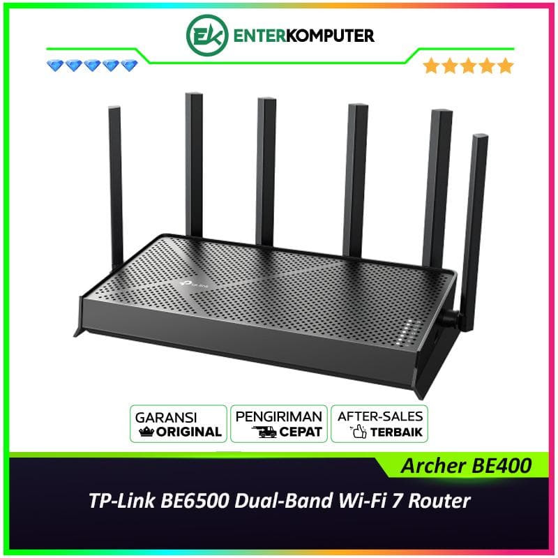 TP-Link BE6500 Dual-Band Wi-Fi 7 Router - Archer BE400 - foto 1