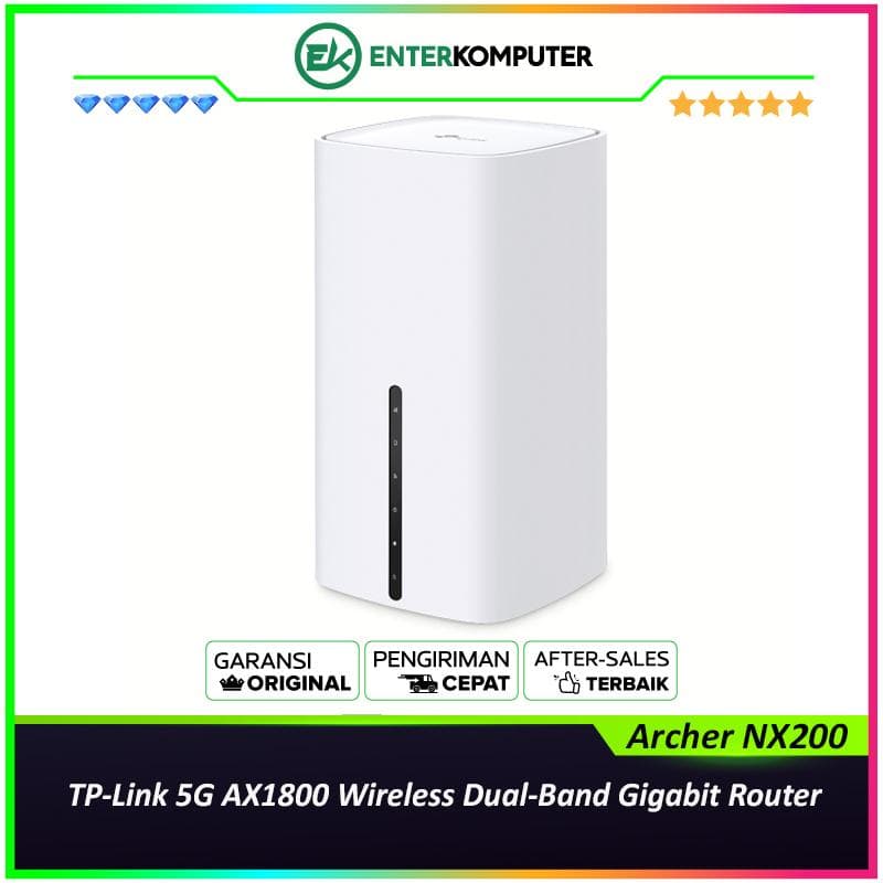 TP-Link 5G AX1800 Wireless Dual-Band Gigabit Router - Archer NX200 - foto 1