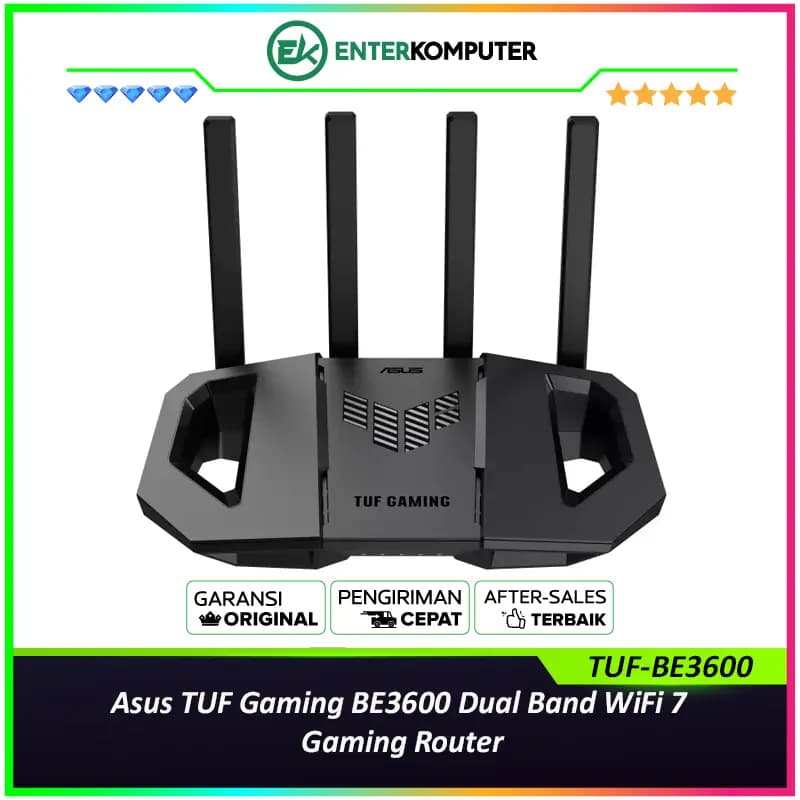 Asus TUF Gaming BE3600 Dual Band WiFi 7 Gaming Router - TUF-BE3600 - foto 1