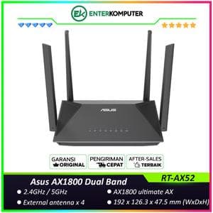 Asus AX1800 Dual Band WiFi 6 Extendable Router - RT-AX52 - foto 1