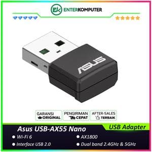 Asus AX1800 Dual Band WiFi 6 USB Adapter - USB-AX55 Nano - foto 1