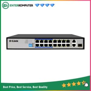 D-Link Switch 18 Port 10/100 Mbps - 16 PoE Ports and 2 Gigabit Uplink Ports with Combo SFP - DES-F1018P-E - foto 1