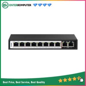 D-Link Switch Unmanaged 10 Port 10/100/1000 Gigabit 8 Port PoE + 2 Port Uplink - DGS-F1010P-E - foto 1