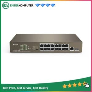 Tenda 16-Port 10/100 Mbps + 1 Gigabit/SFP Slots Switch With 16-Port PoE - TEF1118P - foto 1