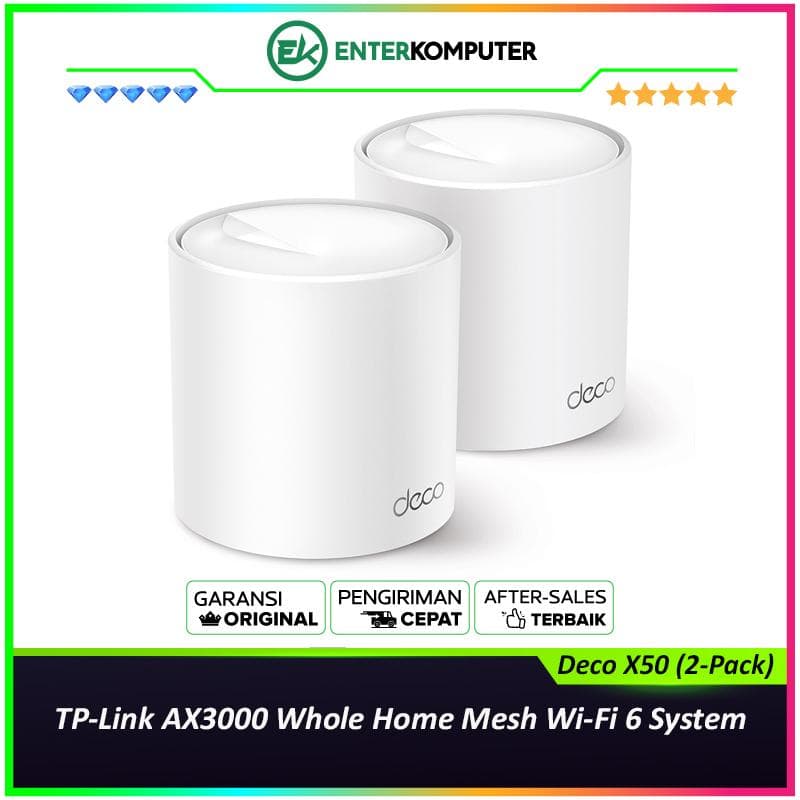 TP-Link AX3000 Whole Home Mesh Wi-Fi 6 System - Deco X50 (2-Pack) - foto 1