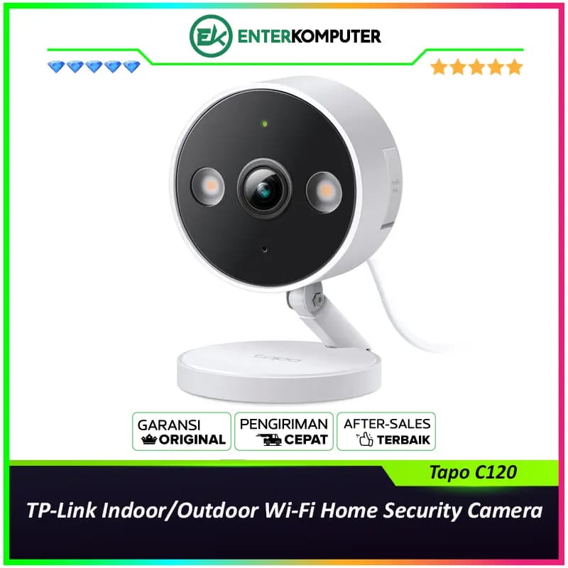 TP-Link Indoor/Outdoor Wi-Fi Home Security Camera - Tapo C120 - foto 1