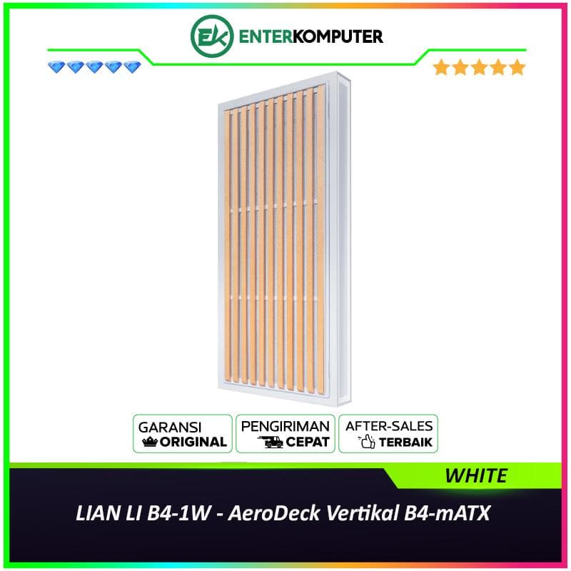 LIAN LI B4-1W WHITE - AeroDeck Vertikal B4-mATX - foto 1