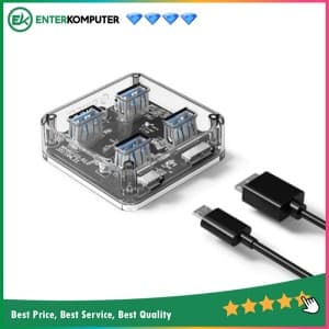 Orico USB HUB MH4U-U3 4 Port USB 3.0 Transparant - foto 1