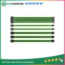 1STPLAYER STEAMPUNK MOD Sleeved Extension Cable Black+Green - 24Pin ATX Extension Cable, 2x 8Pin(4+4) EPS Cable, 2x 8Pin(6+2) PCI-e Cable - foto 1
