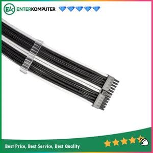 1STPLAYER STEAMPUNK MOD Sleeved Extension Cable Black+White - 24Pin ATX Extension Cable, 2x 8Pin(4+4) EPS Cable, 2x 8Pin(6+2) PCI-e Cable - foto 1