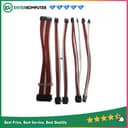 1STPLAYER STEAMPUNK MOD Sleeved Extension Cable Red+White - 24Pin ATX Extension Cable, 2x 8Pin(4+4) EPS Cable, 2x 8Pin(6+2) PCI-e Cable - foto 1