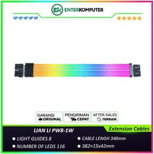 LIAN LI PW8-1W Strimer Wireless GPU 2×8-PIN - Highly Customizable Addressable RGB Extension Cables - foto 1