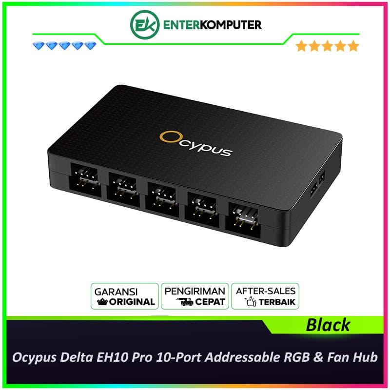 Ocypus Delta EH10 Pro 10-Port Addressable RGB & Fan Hub - foto 1