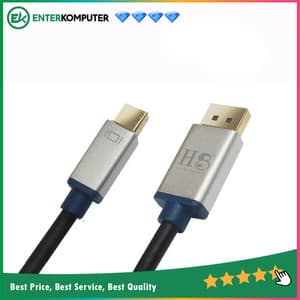 Kabel Mini Display Port 1.2 To DisplayPort 1.2 UHD 4K 3D 2 Meter 144 Hz Aluminium Housing (HINEIGHT(H8)) - foto 1