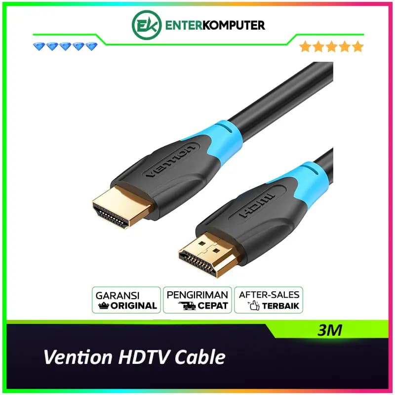 Vention Kabel HDMI 3 Meter Black - AACBI - foto 1
