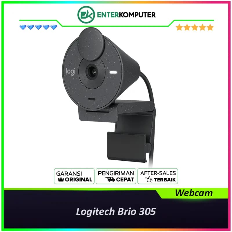 Logitech Brio 305 - 1080p Webcam with Auto Light Corection, noise-reducing Mic and USB-C - foto 1