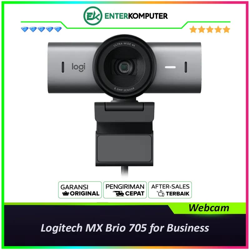 Logitech MX Brio 705 for Business - Premium 4K Webcam with AI-powered Image Enhancement - foto 1