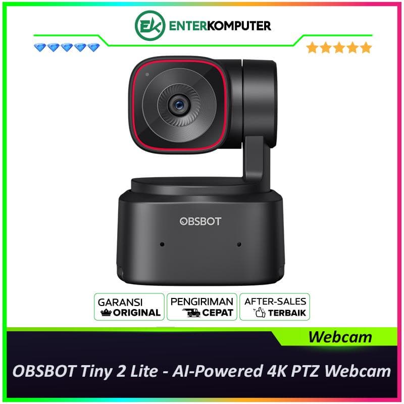 OBSBOT Tiny 2 Lite - AI-Powered 4K PTZ Webcam - foto 1