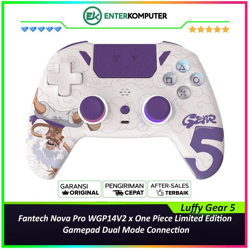Fantech Nova Pro WGP14V2 x One Piece Egghead Edition "Luffy Gear 5" Gamepad Dual Mode Connection - foto 1