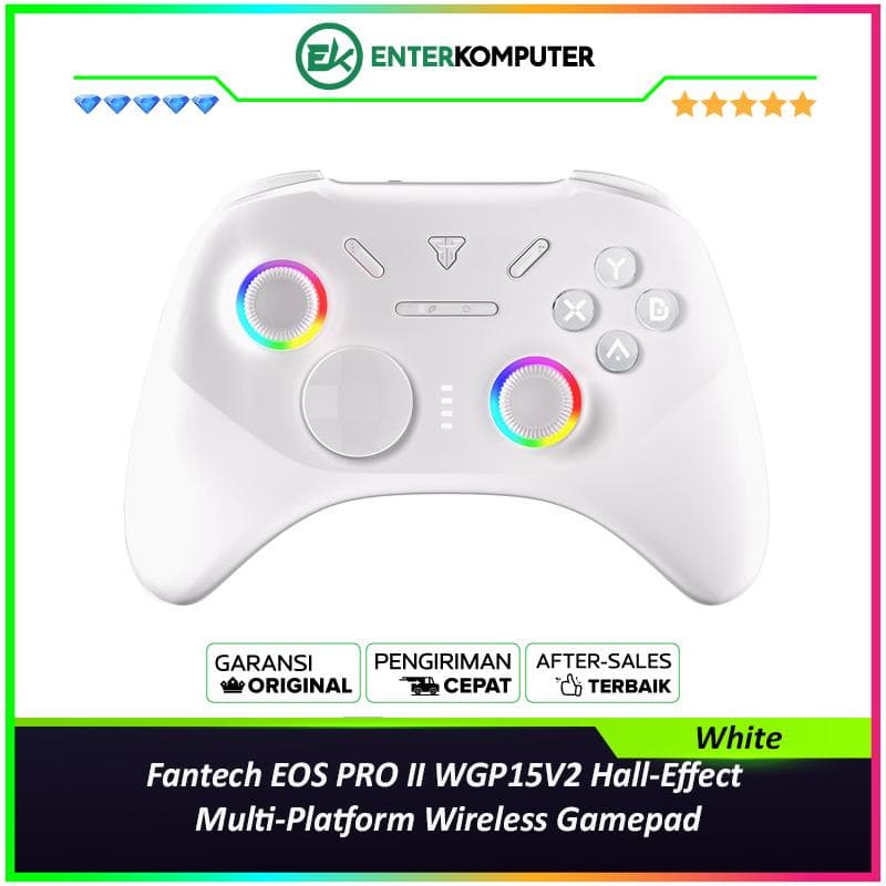 Fantech EOS PRO II WGP15V2 Hall-Effect Multi-Platform Wireless Gamepad - White - foto 1