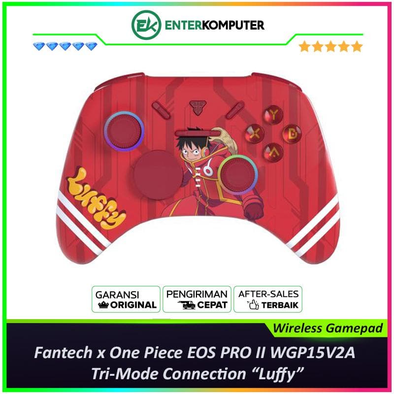 Fantech EOS PRO II WGP15V2A x One Piece Egghead Edition "Luffy Gear 5" Tri-Mode Connection Wireless Gamepad - foto 1