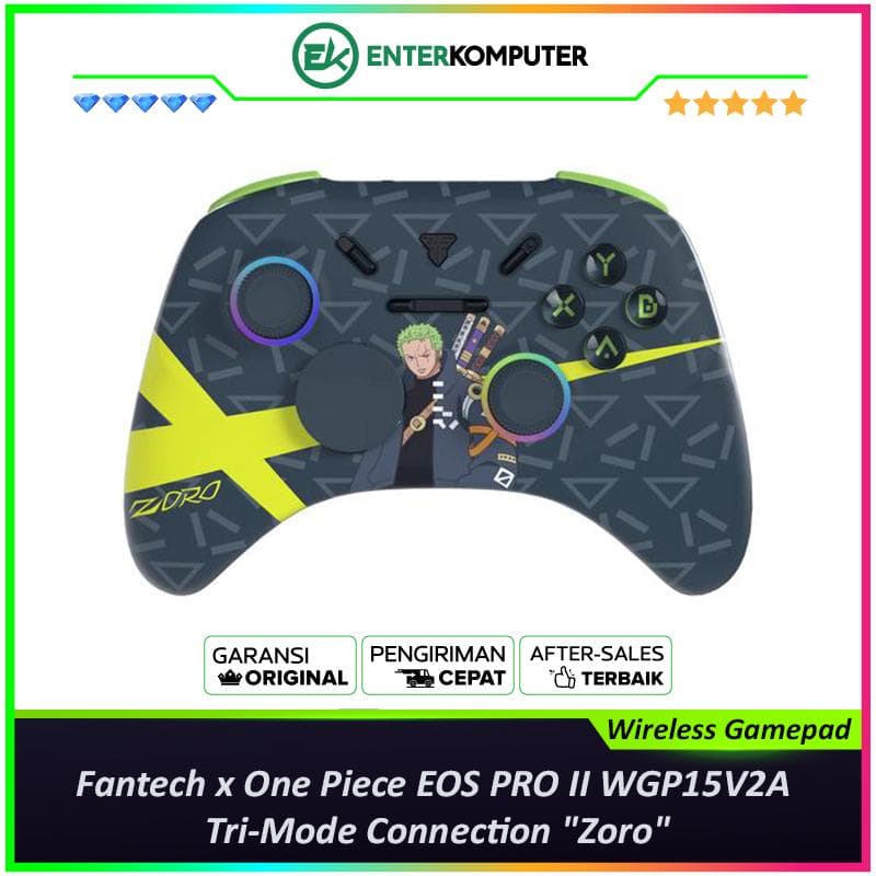 Fantech EOS PRO II WGP15V2A x One Piece Egghead Edition "Zoro" Tri-Mode Connection Wireless Gamepad - foto 1