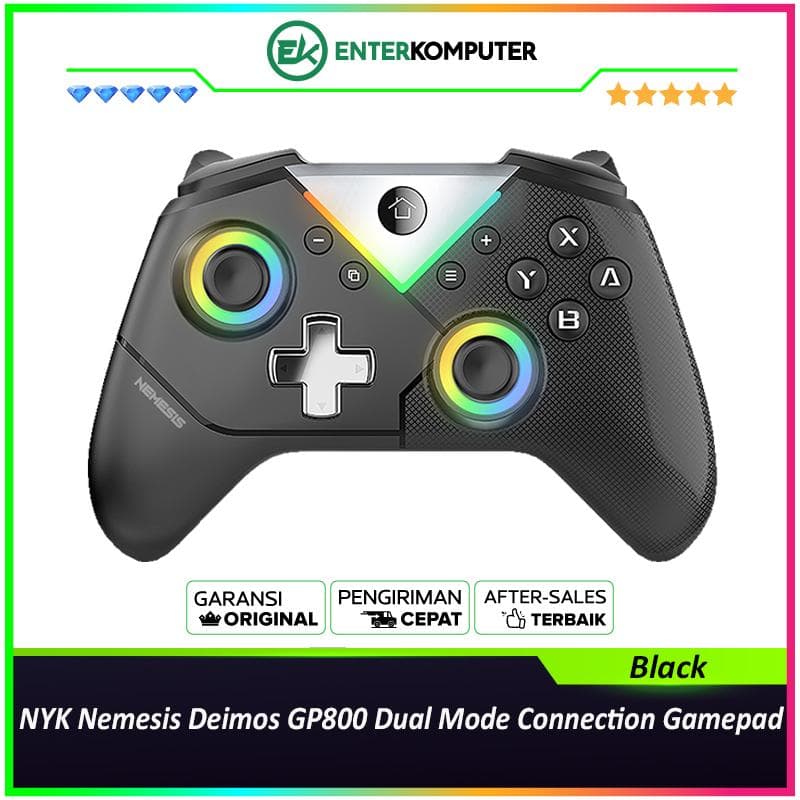 NYK Nemesis Deimos GP800 Dual Mode Connection Gamepad - Black - foto 1