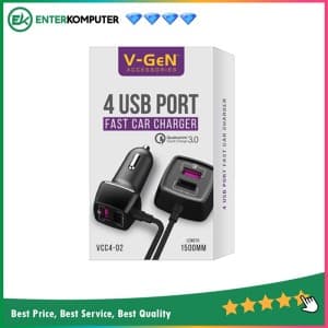 V-Gen Car Charger Fast Charging - VCC4-02 4-Port - foto 1