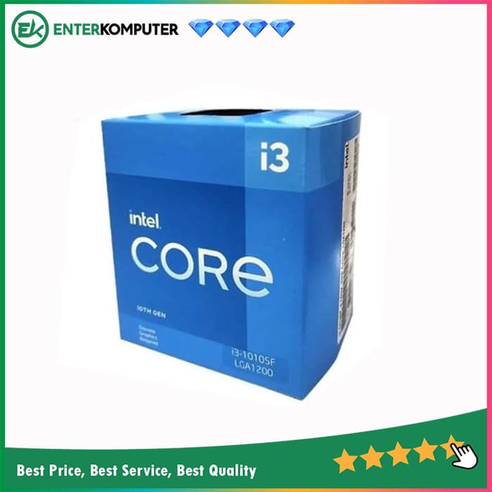 Intel Core i3-10105F 3.7Ghz Up To 4.4Ghz - Cache 6MB [Box] Socket LGA 1200 - Comet Lake Refresh Series - foto 1