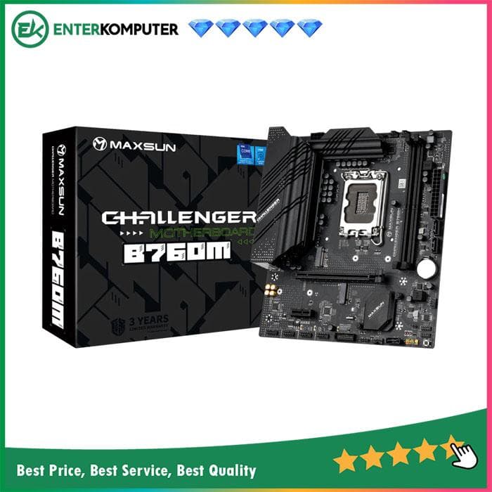 MAXSUN Challenger B760M (LGA1700, B760, DDR4, USB3.2, SATA3) - foto 1