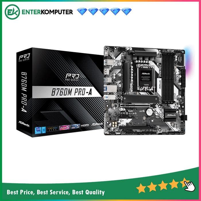 ASRock B760M Pro-A (LGA1700, B760, DDR5, USB3.2 Type-C, SATA3) - foto 1