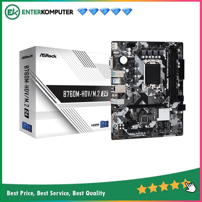 ASRock B760M-HDV/M.2 D4 (LGA1700, B760, DDR4, USB3.2, SATA3) - foto 1