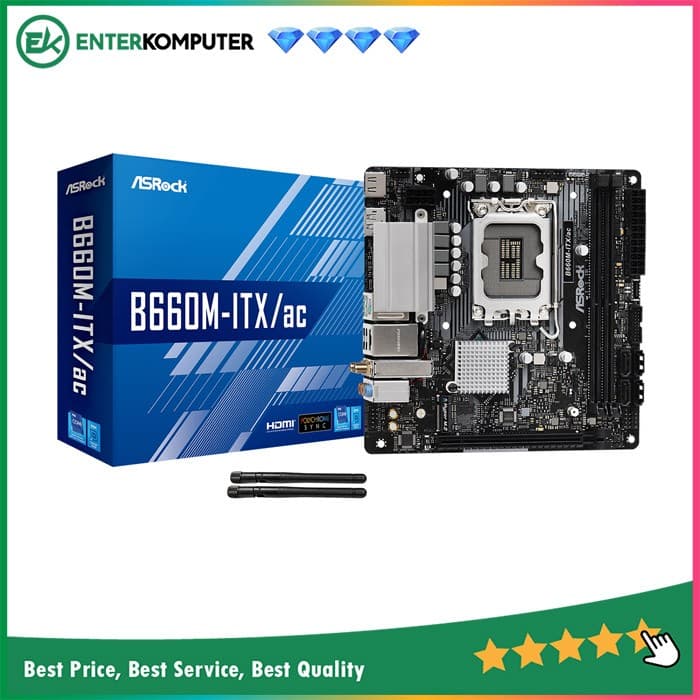 ASRock B660M-ITX/ac (LGA1700, B660, DDR4, USB3.2 Type-C, SATA3) - foto 1