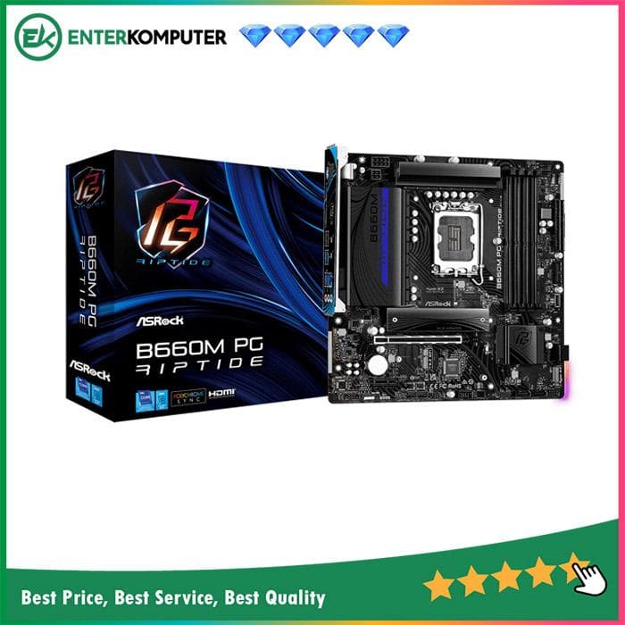 ASRock B660M PG Riptide (LGA1700, B660, DDR4, USB3.2 Type-C, SATA3) - foto 1