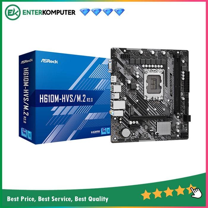 ASRock H610M-HVS/M.2 R2.0 (LGA1700, H610, DDR4, USB3.2, SATA3) - foto 1